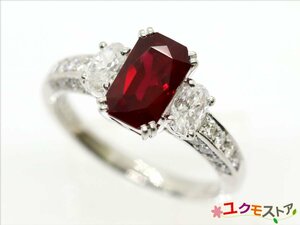 【送料無料】Pt900 ビルマ産 極上 ルビー ダイヤモンド ピジョンブラッド リング #12 R1.93ct D0.76 GIA鑑別書 CGLソ