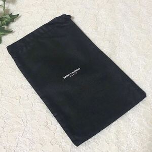 サンローラン「SAINT LAURENT」長財布保存袋 (2816) 正規品 付属品 布袋 巾着袋 ブラック 布製 14×23cm イヴサンローラン 巾着ポーチ