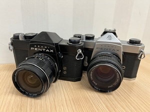 長「15591」【ジャンク】PENTAX/ペンタックス SPOTMATIC/スポーツマチック SP 2点おまとめ 黒/シルバ－ TAKUMAR 1:3.5/28 1:1.8/55