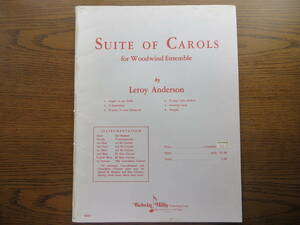 ♪ [アンサンブル 楽譜] SUITE OF CAROLS For W-W Ensemble〔キャロル組曲〕 L.ANDERSON/L.アンダーソン 作曲 スコアとパート譜 セット ♪