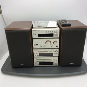 ONKYO オンキョー ＩNTECシリーズ システムコンポ 動作確認 FM AM チューナー アンプ ＭDデッキ ＣDデッキ 取説・リモコンあり 【道楽札幌