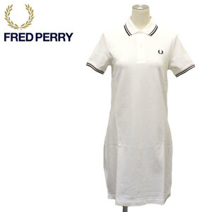 FRED PERRY (フレッドペリー) D3600 TWIN TIPPED FRED PERRY DRESS ティップライン ポロドレス レディース FP443 129 SNOW WHITExTAWNY POR