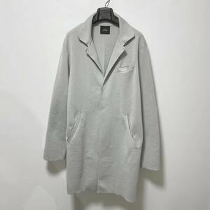 美品 5351プールオム ミラノリブチェスターコート 定価42,900円 50(XL) 送料520円〜 5351POUR LES HOMMES ロングジャケット メンズ グレー