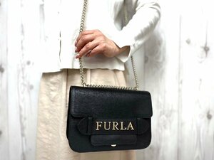 未使用展示品 FURLA フルラ ショルダーバッグ ハンドバッグ バッグ レザー 黒 2WAY 70769