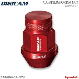 DIGICAM デジキャン アルミレーシングナット 袋タイプ P1.5 19HEX 35mm RED 20本入 アルテッツァ SXE10/GXE10 H10/10-H17/7 AN6F3515RE-DC