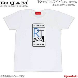 ROJAM ロジャム Tシャツ ホワイト レディースモデル ホワイト×ブラック×ブルー サイズ：WM 70-T182-1WM