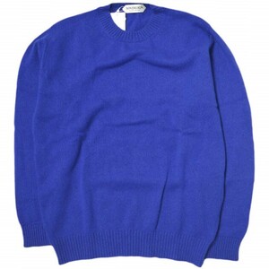 新品 SOVEREIGN ソブリン 21AW スコットランド製 Crew Neck Sweater ウールクルーネックニット 1113-643-4671 42 Royal 定価55,000円