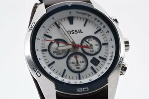 フォッシル クロノグラフ デイト ラウンド 腕時計 FOSSIL