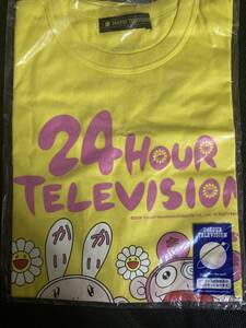 嵐 24時間テレビ Tシャツ 2008年 村上隆 カイカイ＆キキ チャリTシャツ 黄色 Sサイズ