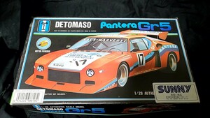 絶版品 SUNNY サニー 1/28 DETOMASO PANTHER デトマソ パンテーラ Gr.5 シルエットレーシング　モーターライズ プラモデルキット