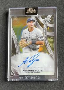 【激レア】mlb topps chrome black 2024 auto anthony volpe 50枚限定 ゴールドリフラクター 直筆サインカード