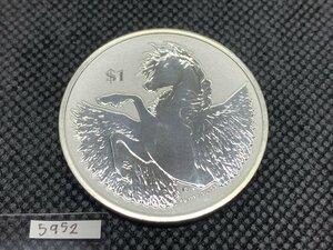 31.1グラム 2022年 (新品) セントヘレナ「ペガサス」純銀 1オンス 銀貨
