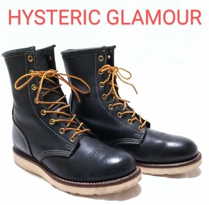 【RAT/ART DOG/GOD刻印★】サイズ9(27cm程度) 良品 HYSTERIC GLAMOUR レースアップブーツ/黒◆ヒステリックグラマー