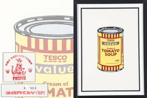 【バンクシー】『 Banksy 「Soup Can (YELLOW/RED)」 WCP リプロダクション 89/500 シルクスクリーン 額装 紙箱 12722 』 現代アート 絵画
