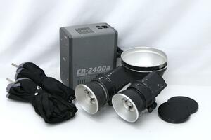 訳有品｜コメット CLX-25miniH ストロボ 2灯・CB-2400a 電源部 各種アクセサリー付 γN964-2D5-ψ