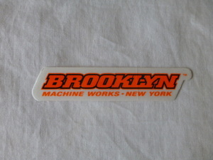 BROOKLYN MACHINE WORKS・NEW YORK ステッカー オレンジｘブラック BROOKLYN MACHINE WORKS・NEW YORK