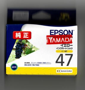 EPSON PM-A970 , PM-T990 用 純正　インクカートリッジ　イエロー　ICY47