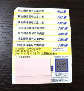 #5934 【現品送付対応のみ】ANA全日空 株主優待券 7枚 (有効期限 ～2024/11/30迄)