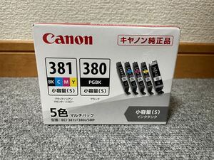 未開封　Canon 純正 インクカートリッジ BCI-381(BK/C/M/Y)+380 5色マルチパック 小容量タイプ BCI-381s+380s/5MP