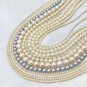 ■アコヤアクセサリーパーツおまとめ■m重量約193g 淡水真珠 ケシ ベビー pearl Pearl necklace accessory ルース DA0