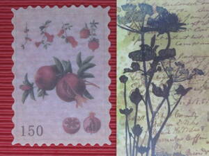 □■□43006-HS□■□[FLAKE-STICKER] ヴィンテージSTAMP_RETRO FLOWER PLANT CODE