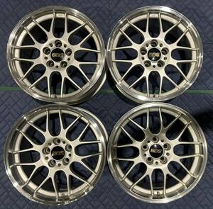 【4185F】BBS RG 18インチ 8.5/9.5J インセット36/38 P.C.D114.3 ホール数5H 中古ホイール4本セット クラウン アリスト アルファード