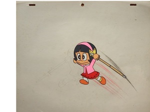 なつかしの東映動画アニメ　石森章太郎さん原作「さるとびエッちゃん」◇手描き原画つきセル画・稀少品です　