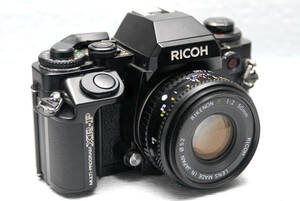 ペンタックス Kマウント専用 RICOH製 昔の高級一眼レフカメラ XR-Pボディ + 純正50mm単焦点レンズ1:2付 希少品 綺麗なジャンク