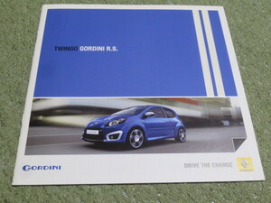 ルノー トゥィンゴ ゴルティーニ RS N4M系 本カタログ 2011年4月発行TWINGO GORDINI R.S broshure April 2011 Year 