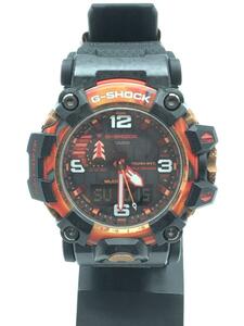 CASIO◆ソーラー腕時計_G-SHOCK/アナログ/ラバー/BLK/BLK