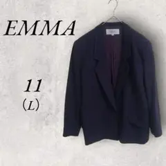 【EMMA】 カネボウ （L）テーラードジャケット シンプル 昭和 肩パッド入り