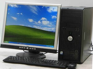 DELL Optiplex 755-E6550MT ■ 20インチ 液晶セット ■ Core2Duo-E6550/DVDROM/希少OS/動作確認済/WindowsXP デスクトップ