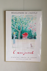 ■カシニョール展 アートポスター 額装 1987年 「BOUQUINERIE DE L