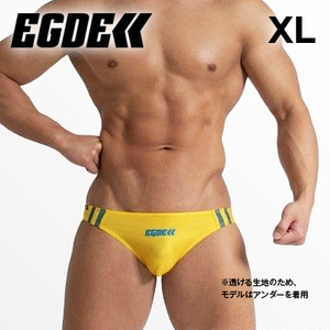 【透け！シースルー！】EGDE BREEZE ビキニ 黄 XL/AQUX GMW goodmenwear PPG プロパガンダ propaganda TOOT GX3 asics mizuno arena