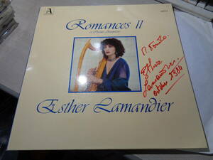 エステル・ラマンディエ氏の直筆サイン入,ESTHER LAMANDIER SIGNED!!!(signature/autograph)/ROMANCES Ⅱ(FRANCE/ALIENOR:AL 12 LP