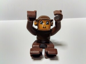 レゴデュプロ モンキー　猿 さる 　茶色　動物 特殊ブロック