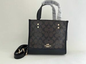 コーチ COACH ハンドバッグ レディース ショルダーバッグ 2WAY レザー ブラック 保存袋付き 新品未使用