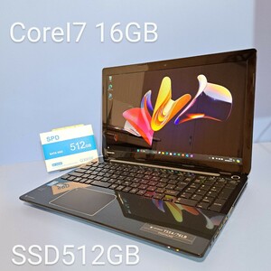 ★最強Corei7★/メモリ16GB/新品SSD512GB/Windows11HOME/T554/76LB/Office2019H&B/ブルーレイ/カメラ/東芝/dynabook/TOSHIBA/フルHD液晶