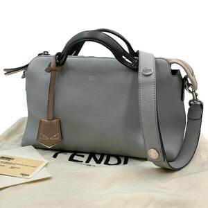 FENDI フェンディ バイザウェイ ミディアム ハンドバッグ 2WAY レザー 水色系 8BL124-5QJ