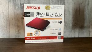 BUFFALO USB2.0 ポータブルDVDドライブ フラットデザイン ウルトラスリムタイプ レッド DVSM-PT58U2V-RD