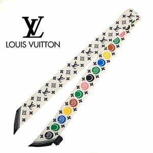 【1円/人気】ルイヴィトン LV MATCH バンドー BB スカーフ M77751 モノグラム デニスボール ツイリー 2022春夏限定 ブルー 41006