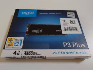 Crucial P3 Plus ミドルレンジ M.2 Gen4 NVMe接続SSD 4TB CT4000P3PSSD8JP　未開封新品