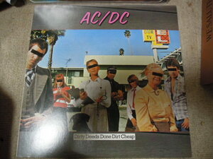 AC/DC「Dirty Deeds Done Dirt Cheap(悪事と地獄)」LP P-10994A 中古美品 送料無料