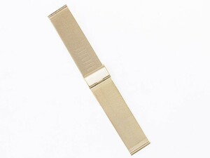 汎用 ステンレス製 メッシュ 腕時計 ベルト ブレスレット バンド 交換用 20MM#ゴールド