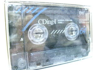 使用済み　中古　カセットテープ　TDK　CDing1　Type1　ノーマル　64分　1本　爪あり　No724　スリムケース　ケースわれあり