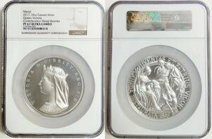 2017年 カナダ ウナとライオン 10オンス 銀メダル クラシック プルーフ銀貨 NGC PF67 ULTRA CAMEO 10oz 1867年 コンフェデレーションメダル