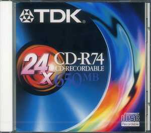 TDK　CD-R 650MB　1倍～24倍速　非プリンタブル　1枚パック　10mmケース　原産国　日本