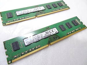 美品 SAMSUNG デスクトップPC用 メモリー DDR3-1600 PC3-12800U 1枚8GB×2枚組 合計16GB 動作検証済 1週間保証