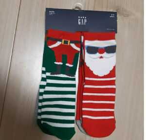 ☆GAP クリスマス　ソックス　サンタ柄　クリスマス柄　靴下　14-16cm 4足セット☆