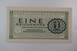 ドイツ紙幣　1944年　ナチス占領下 1ライヒスマルク